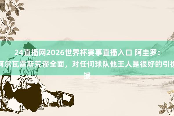 24直播网2026世界杯赛事直播入口 阿圭罗：阿尔瓦雷斯荒谬全面，对任何球队他王人是很好的引援